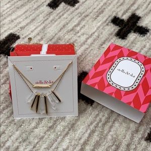 Stella & Dot gold Rebel Cluster Necklace